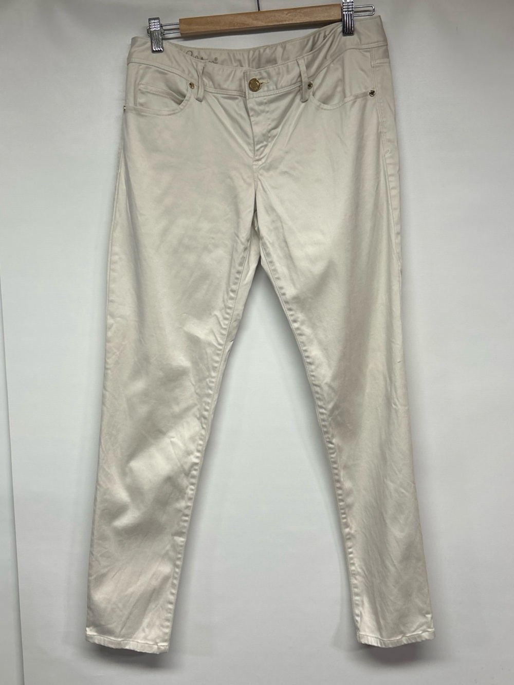 Lilly Pulitzer Cream Straight-Leg Pants